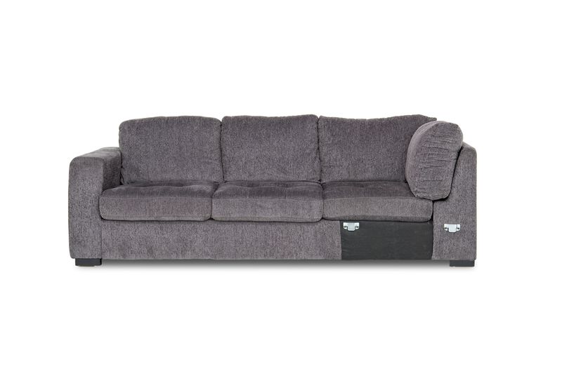 Claire Tux Sofa in Gray, Left Facing, Image 2
