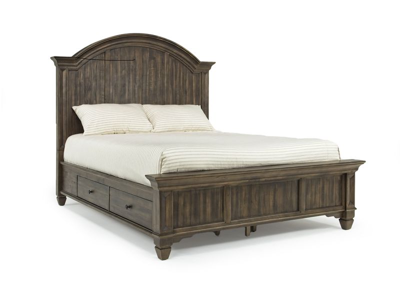 Colston Arch Panel Bed in Brown, Queen, Image 1