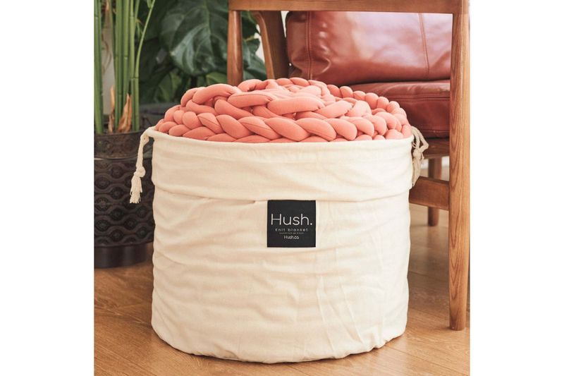Cotton Weighted Coverlet, Styled