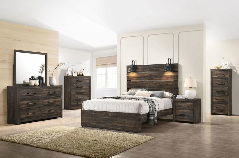 Dallas Panel Bed & Dresser & M, 