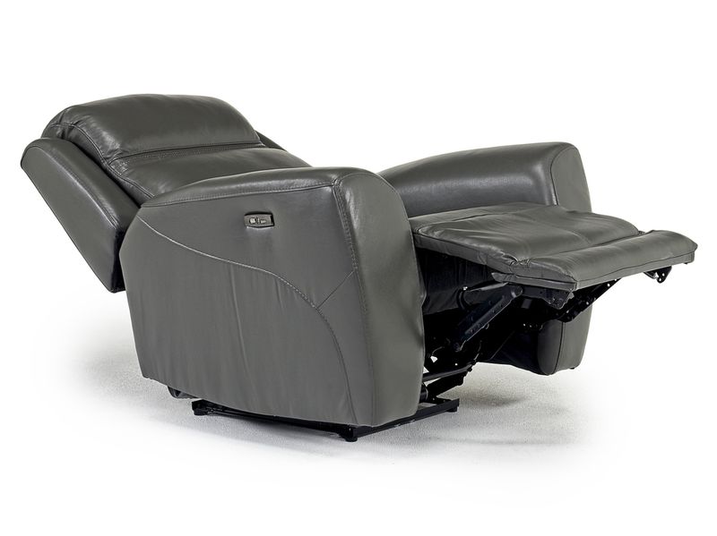 Denali 2 Power Recliner in Gray Leather | Recliners | Living Room