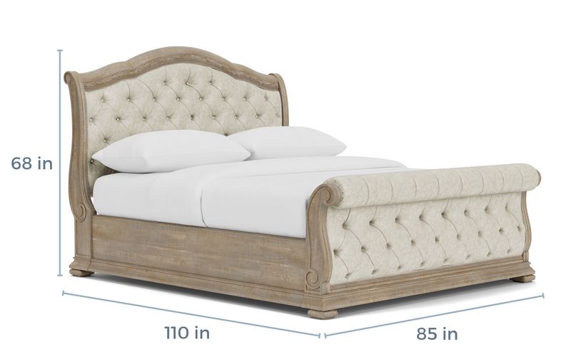 Durango Upholstered Sleigh Bed, 