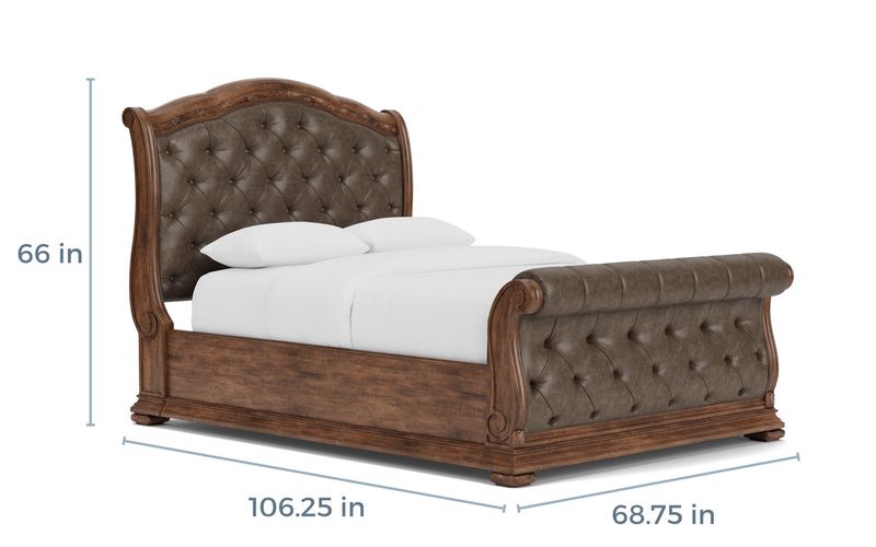 Durango Upholstered Sleigh Bed, 