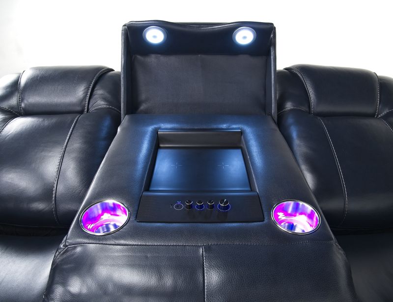 Edward Power Reclining Sofa with Immersive Audio - Sorrento Ocean Edward Power Reclining Sofa with Immersive Audio - Sorrento Ocean