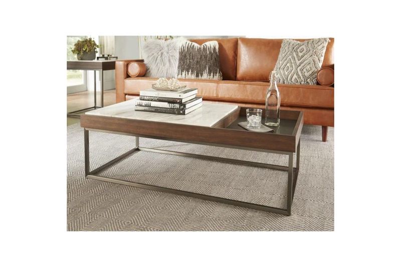 Ennis Coffee Table, Styled