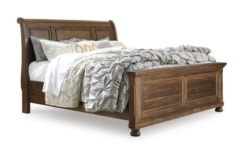 Flynnter Sleigh Bed & Dresser , Angle