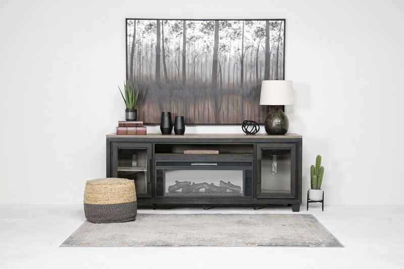 Foyland Fireplace Console, Styled