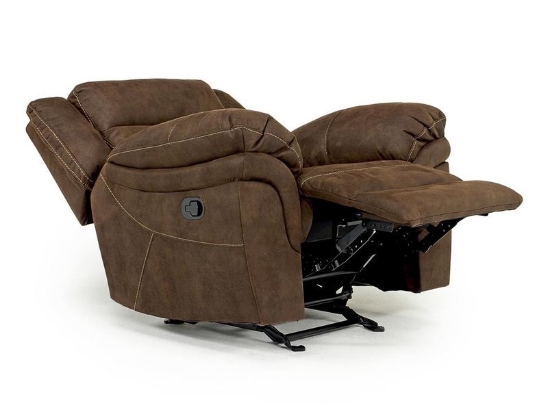 Glenn walnut deals leather recliner chair