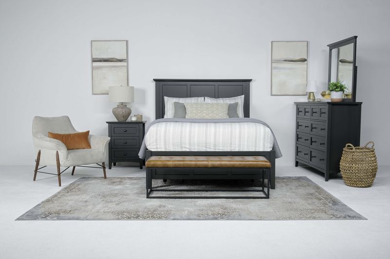 Grace Panel Bed & Dresser & Mi, Styled