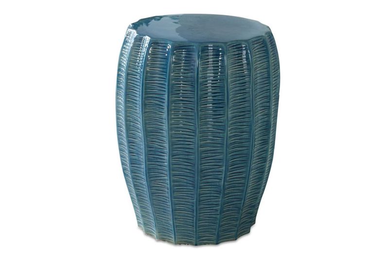 Harbor Blue Outdoor Stool, Front Harbor Blue Outdoor Stool, Front