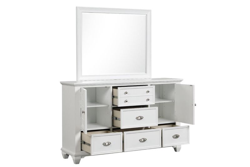 Jamestown Panel Bed & Dresser , Open