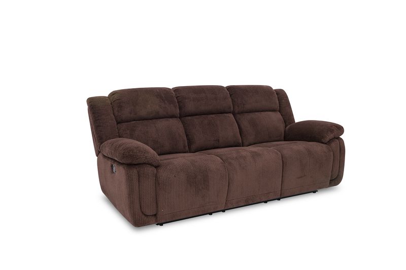 Jayne Reclining Sofa & Console, AngledAngle