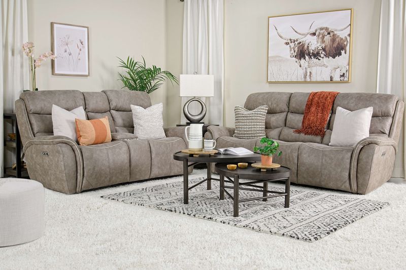 Kamari 2 Power Sofa & Console , Styled