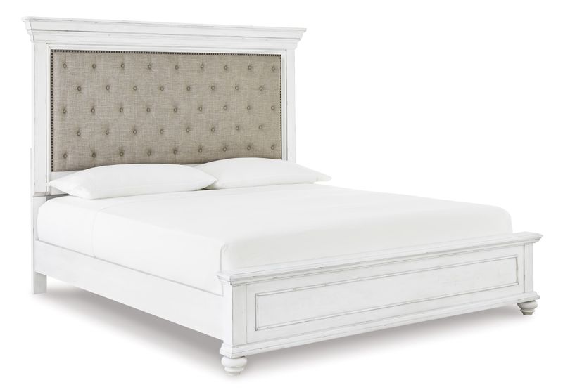 Kanwyn Upholstered Panel Bed, AngledAngle