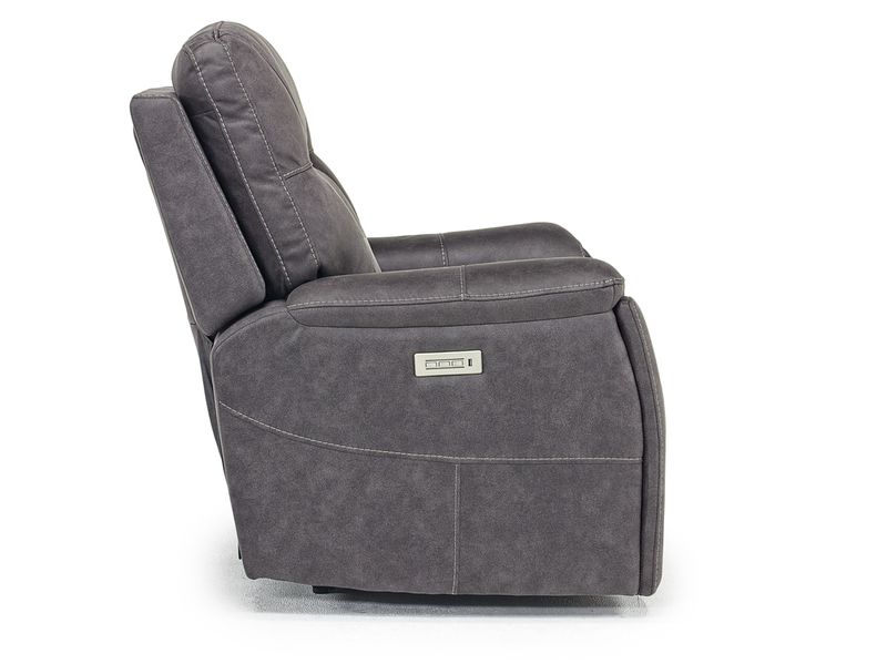 Kingston 3 Power Recliner in Steel Gray | Recliners | Living Room