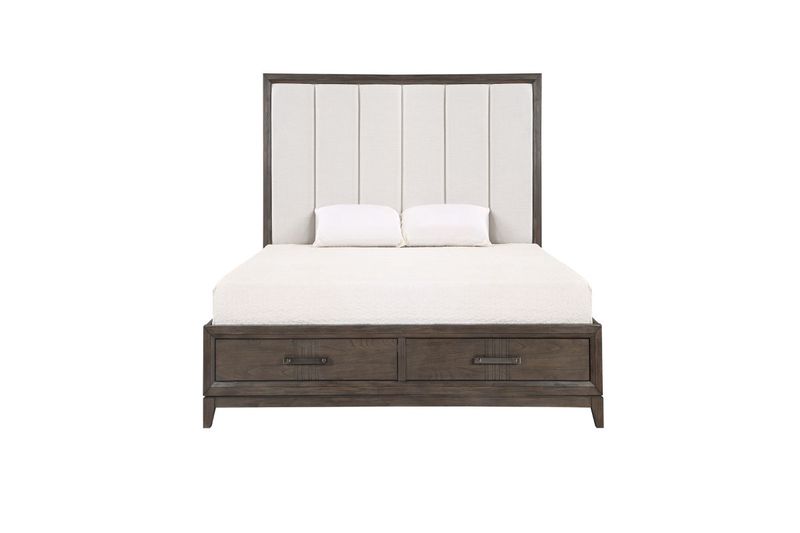 Landon Upholstered Panel Bed, Front
