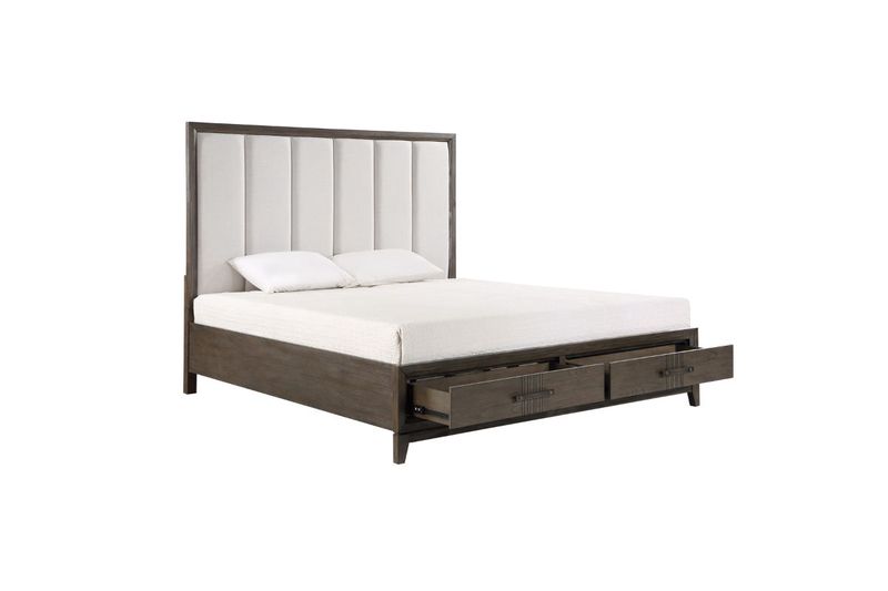 Landon Upholstered Panel Bed, AngledAngle
