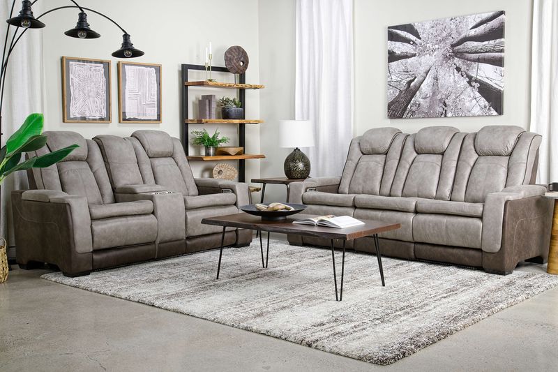 Lantana 2 Power Sofa & Console, Styled Lantana 2 Power Sofa & Console, Styled