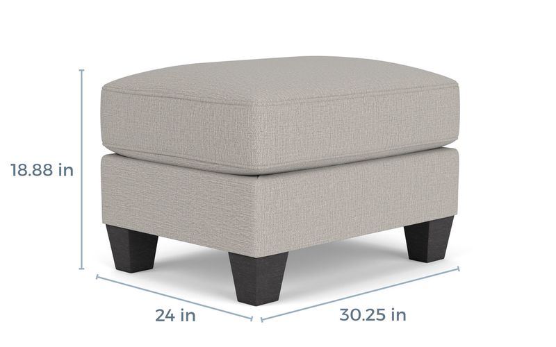 オットマン Lucy Lucy Ottoman in Splash Linen | Ottomans | Living Room