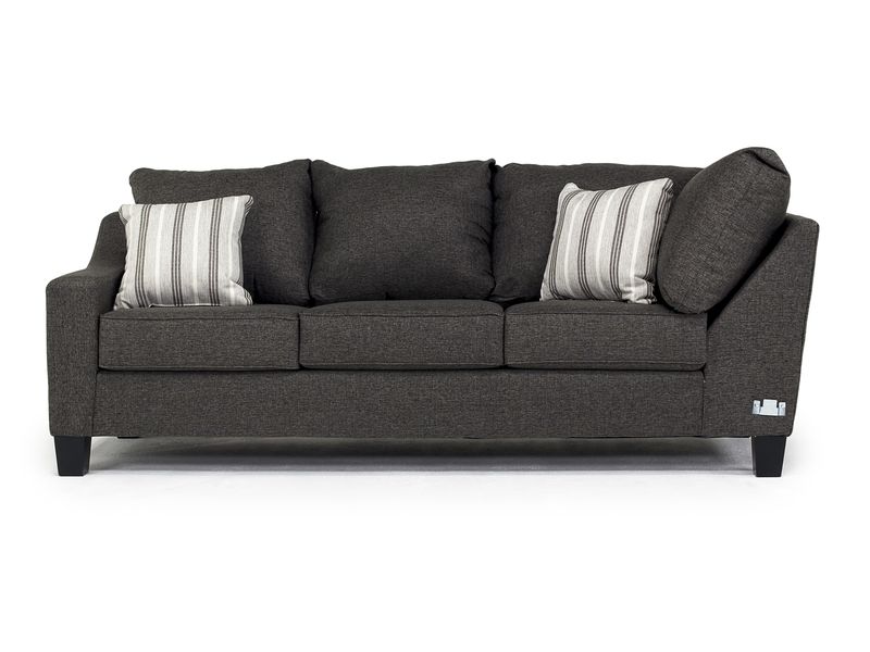 Lucy Tux Sofa in Splash Charcoal, Left Facing Mor Furniture