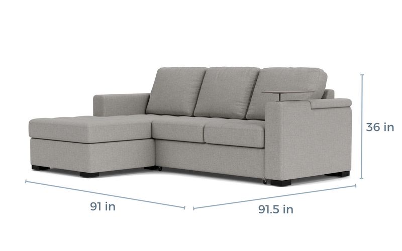 Luigi Full Pullout Sofa Chaise, 