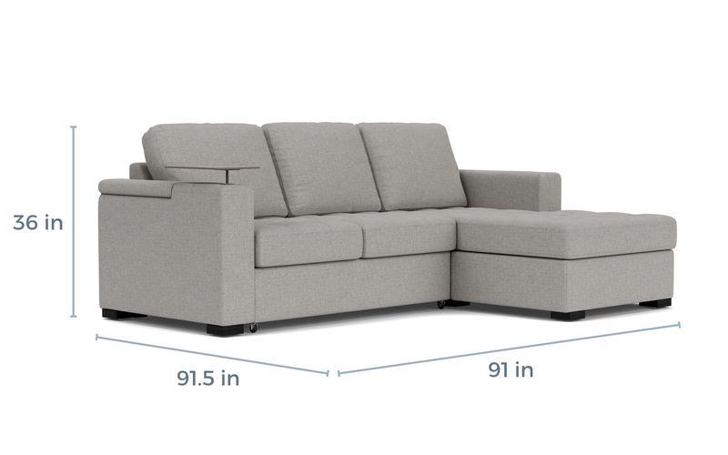 Luigi Full Pullout Sofa Chaise, 