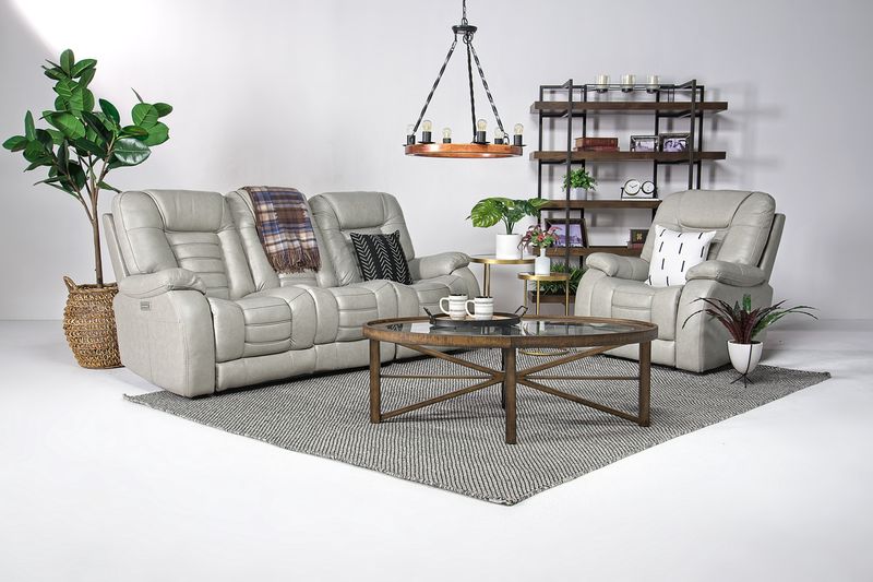 Malibu 3 Power Recliner in Platinum Leather | Recliners Malibu 3 Power Recliner in Platinum Leather | Recliners