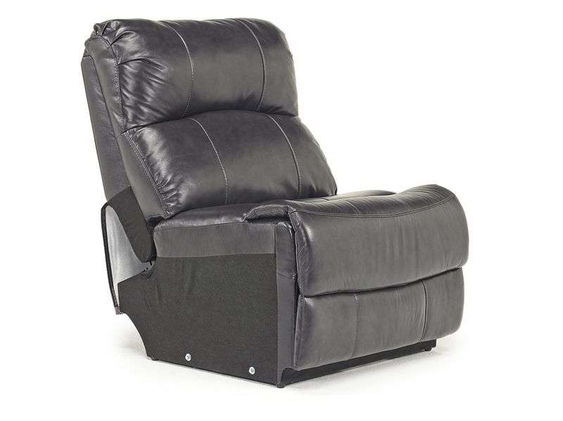 Black leather armless chair outlet