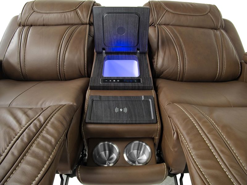 Max 2 Power Console Loveseat,  Reclined