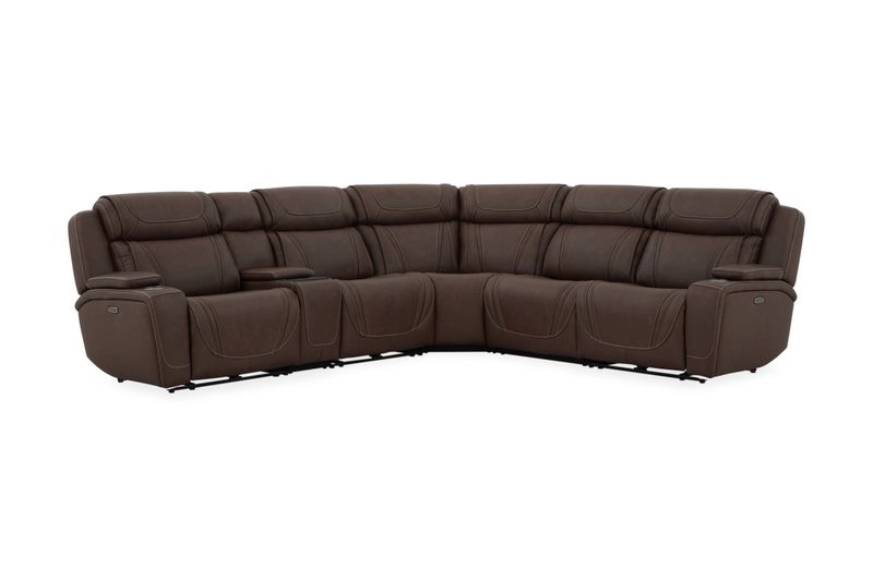 Max 6 Piece 2 Power Sectional , AngledAngle