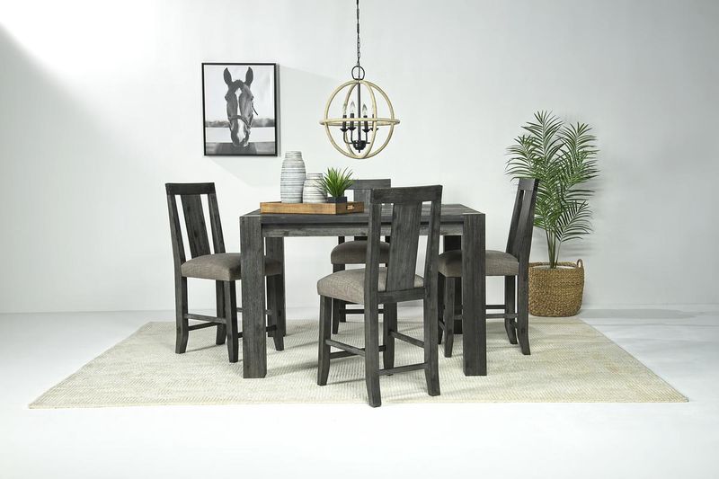 Meadow Counter Height Dining Table & 4 Stools in Gray, Image 1