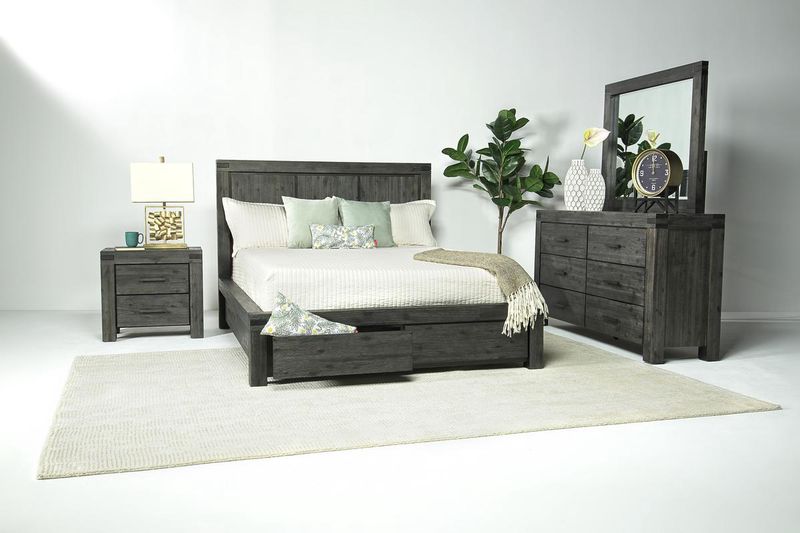 Meadow Panel Bed & Dresser & M, Styled