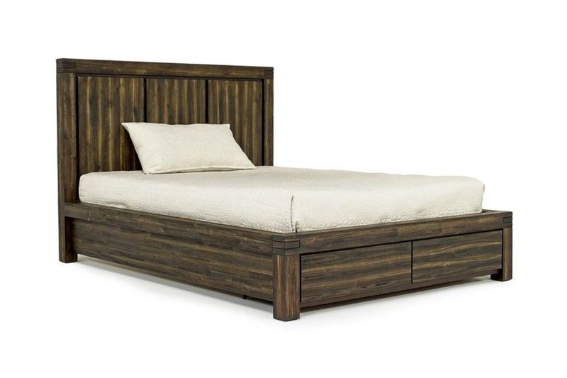 Meadow Panel Bed w/ Storage in Brown, Eastern King, Image 1