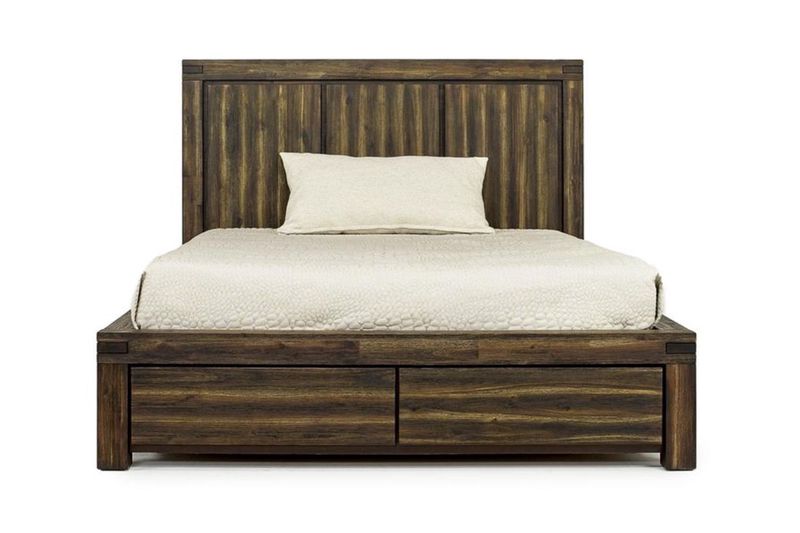 Meadow Panel Bed w/ Storage in Brown, Eastern King, Image 2