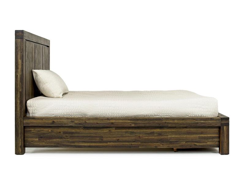Meadow Panel Bed w/ Storage in Brown, Eastern King, Image 3
