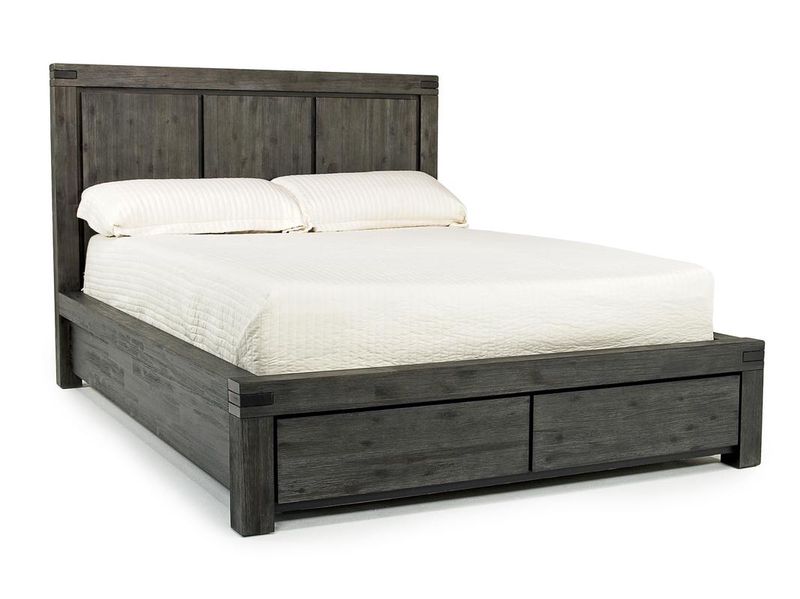 Meadow Panel Bed w/ Storage in Gray, Queen, Image 1