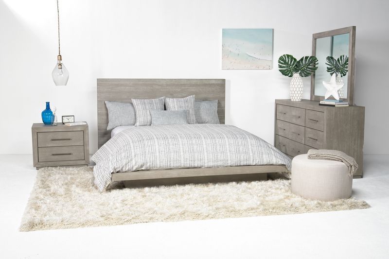Melbourne Panel Bed & Dresser , Styled