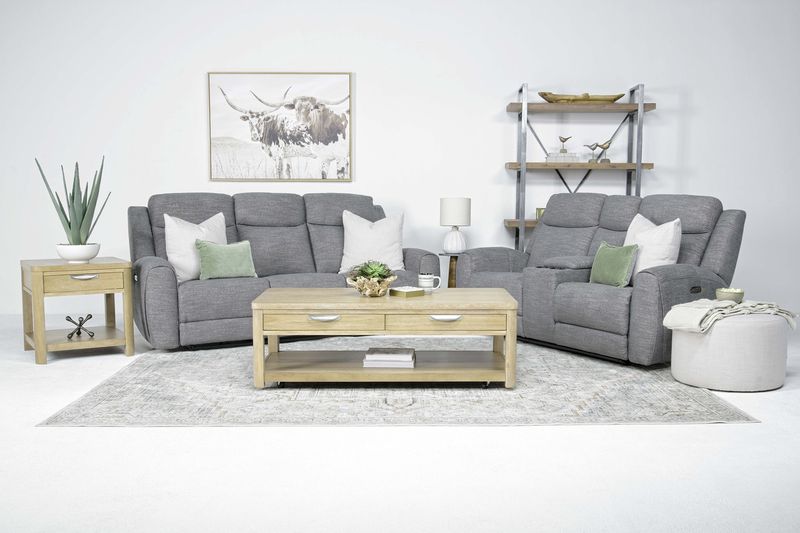 Mia 2 Power Console Loveseat, Styled