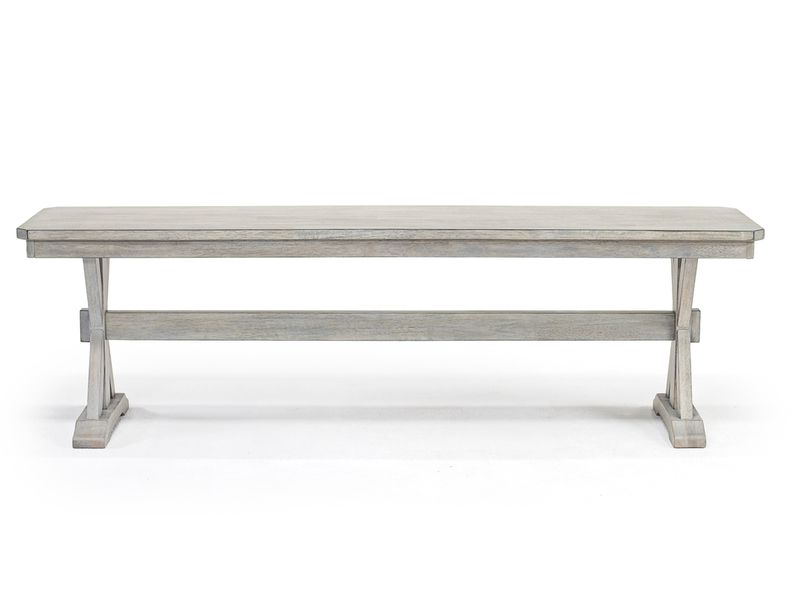 Gray best sale dining bench