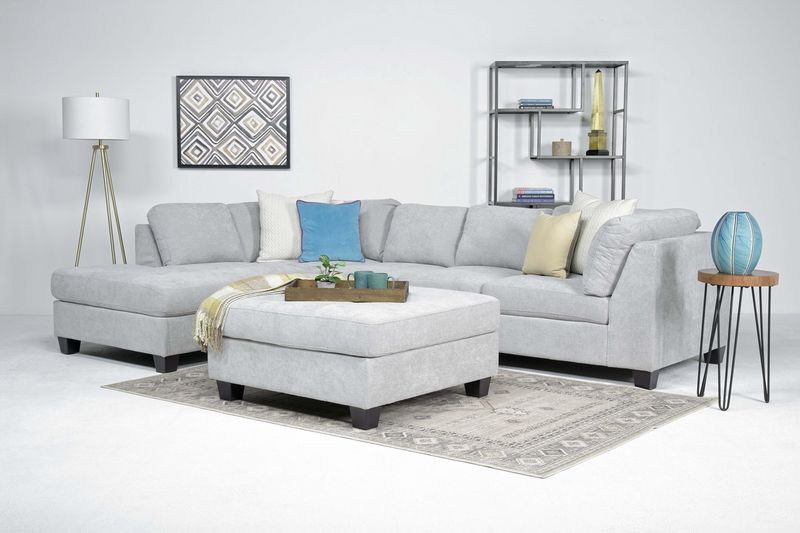 Noble Sofa Chaise Sectional, Styled