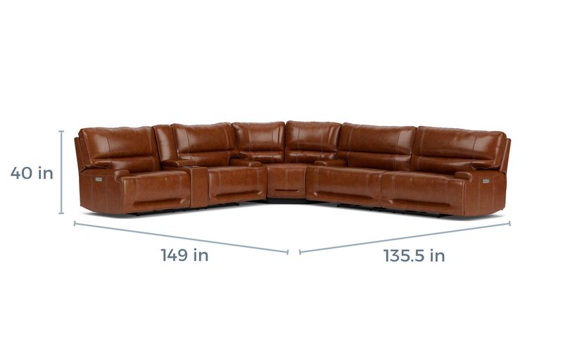 Oslo 3 Piece 3 Power Sectional, 