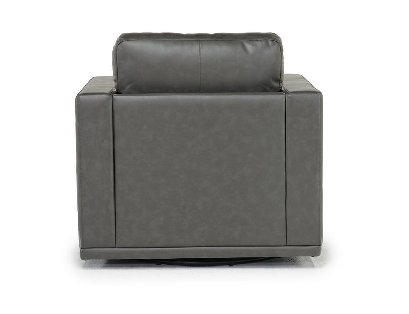 Dark gray sales leather chair