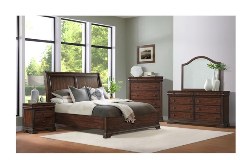 Phillipe Sleigh Bed & Dresser , 