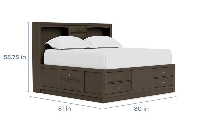 Remi Bookcase Bed & Dresser & , 