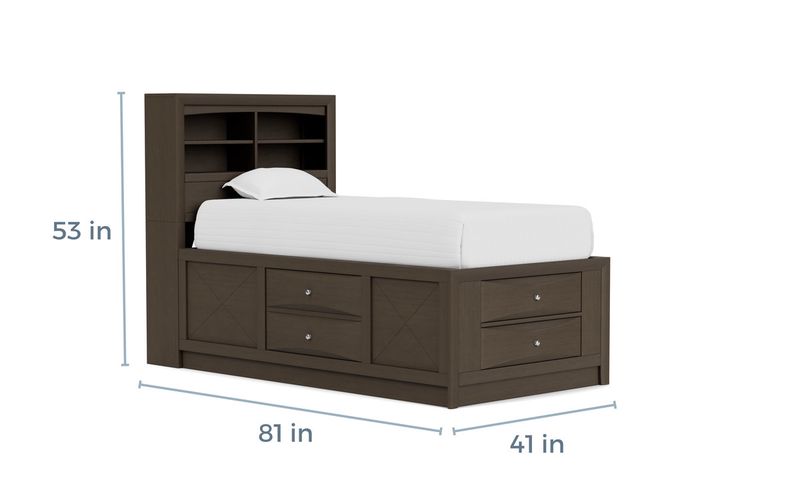 Remi Bookcase Bed, 