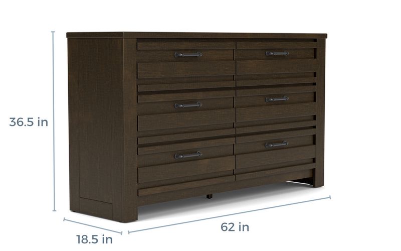 Ruff Hewn Panel Bed & Dresser , 