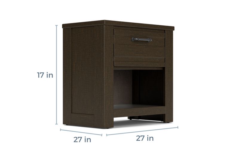 BRUNT ブラント　3HANDRED 25 エッジパッド　タン Ruff Hewn Nightstand in Brown | Nightstands | Bedroom