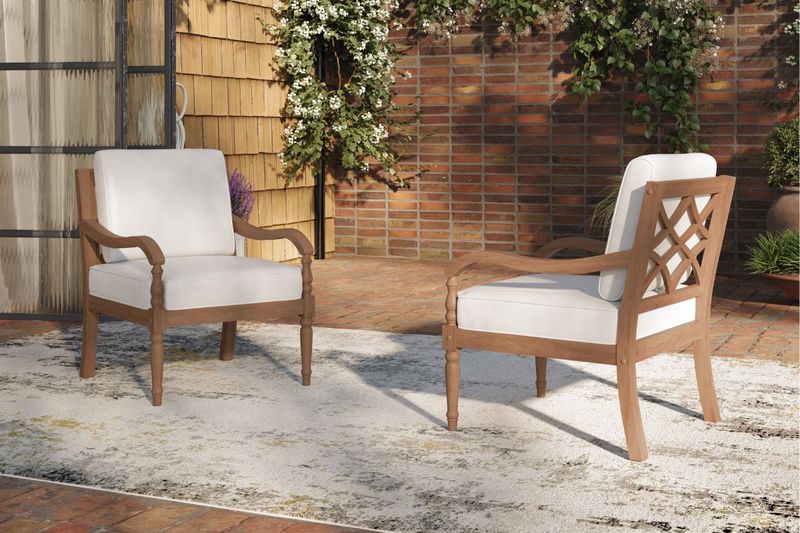 Savannah Patio Accent Chair, Styled
