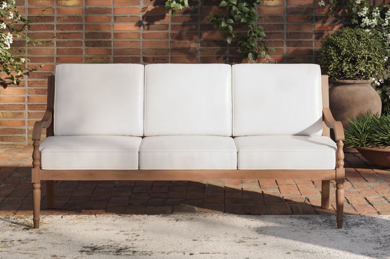 Savannah Patio Sofa, Styled