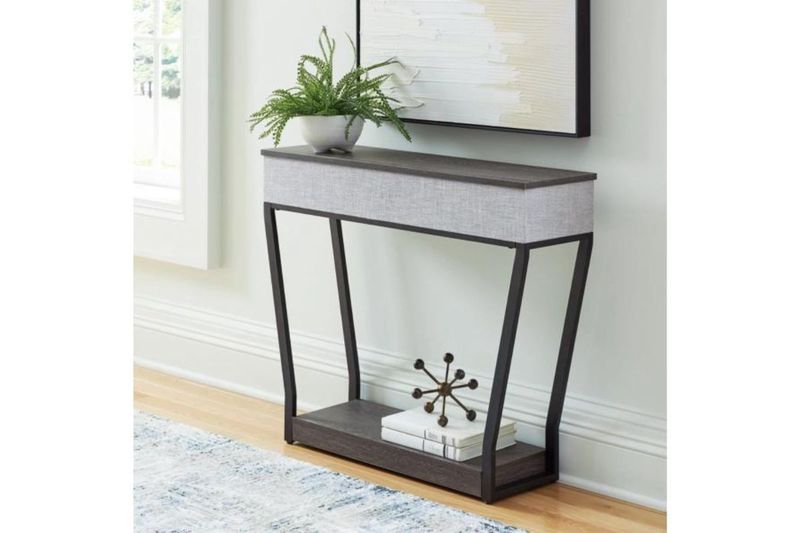 Sethlen Console Table - Gray/Black Sethlen Console Table - Gray/Black